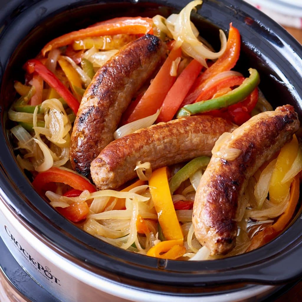 Slow Cooker Sausage & Peppers