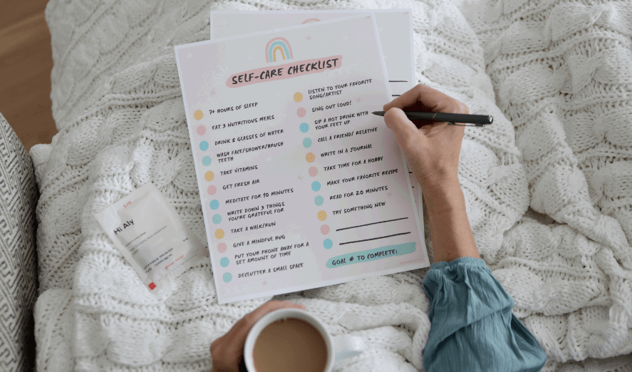 Weekly Self-Care Checklist Activities