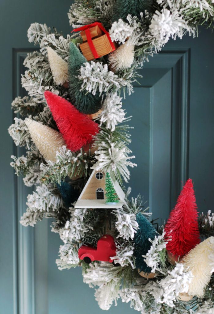 Dollar Tree Bottlebrush Wreath