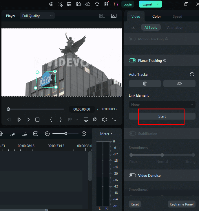 select tracking points