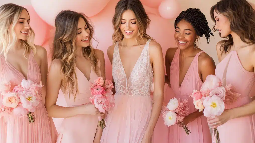 The Best Pink Bridesmaid Dresses That Will Give Your Wedding Different Vibes
