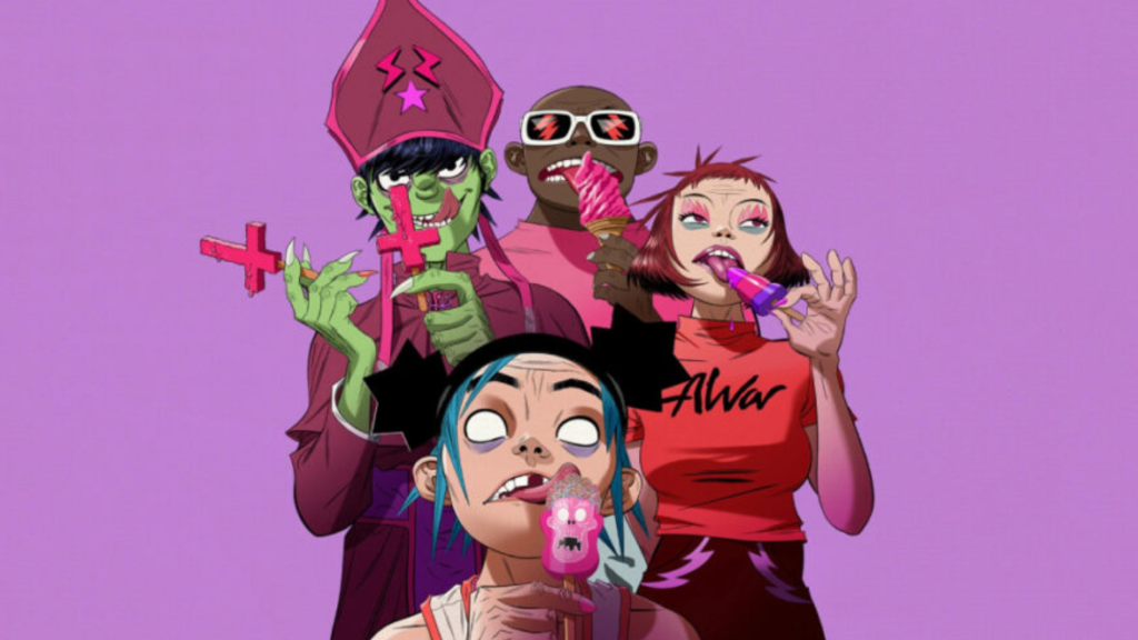A Virtual Fictional Band Gorillaz and It's Members