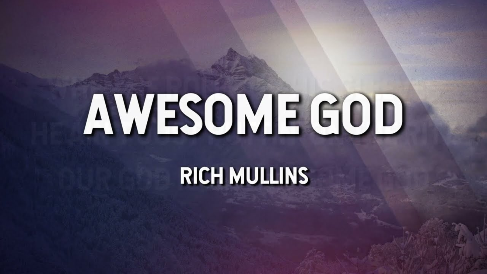 Awesome God Lyrics by Rich Mullins