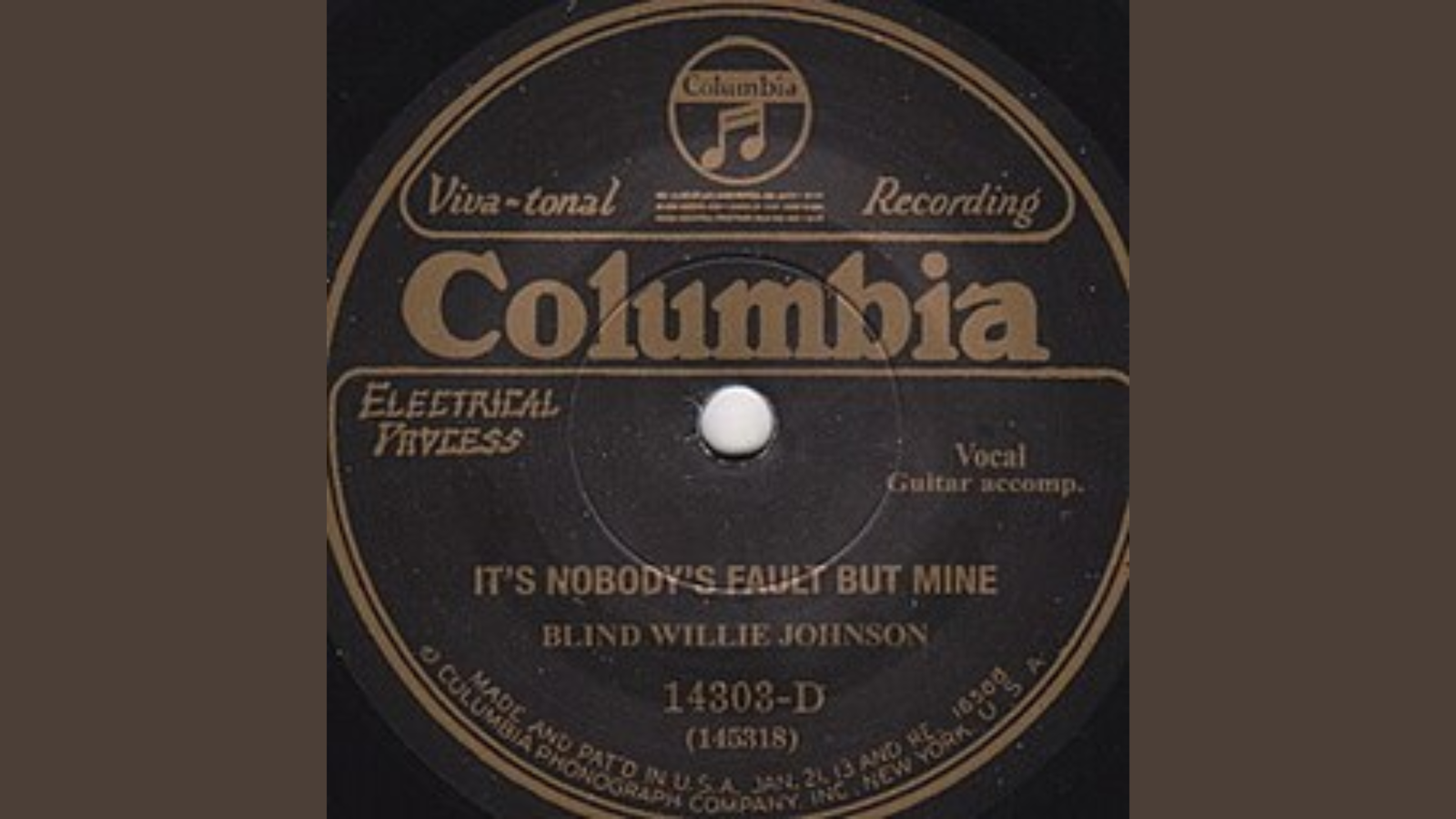 It’s Nobody’s Fault but Mine Lyrics by Blind Willie Johnson
