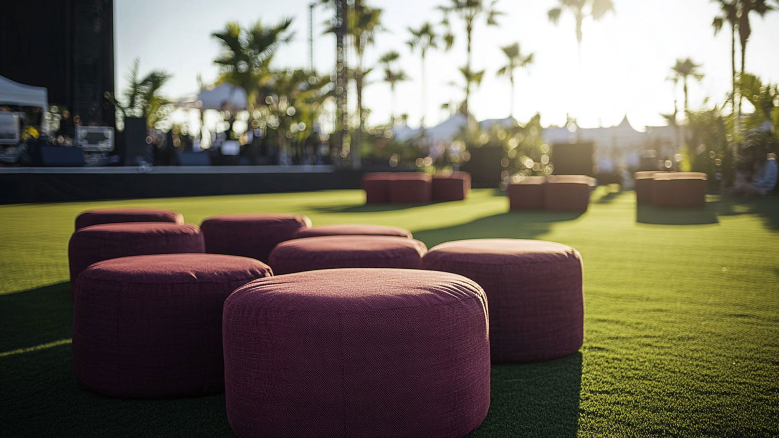 A group of red round objects on a green field AI-generated content may be incorrect.