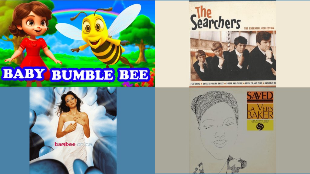 bumble bee lyrics (Users are searching for the lyrics to various songs related to 'Bumble Bee,' including those by Bambee, The Kiboomers, and traditional children's songs.)